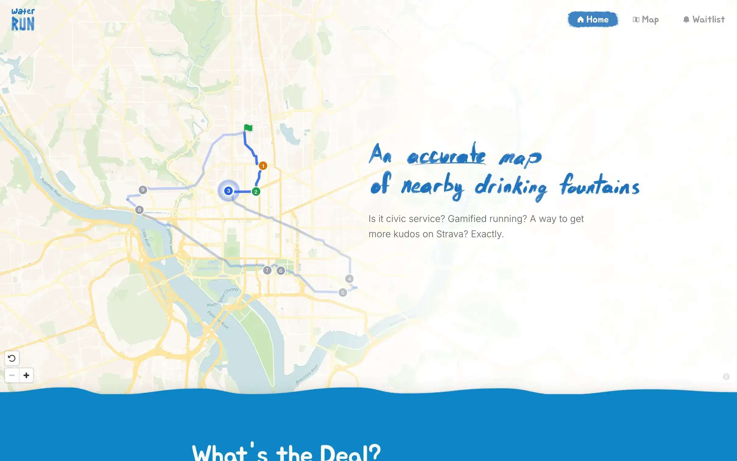Water Run — Map DC's Fountains
